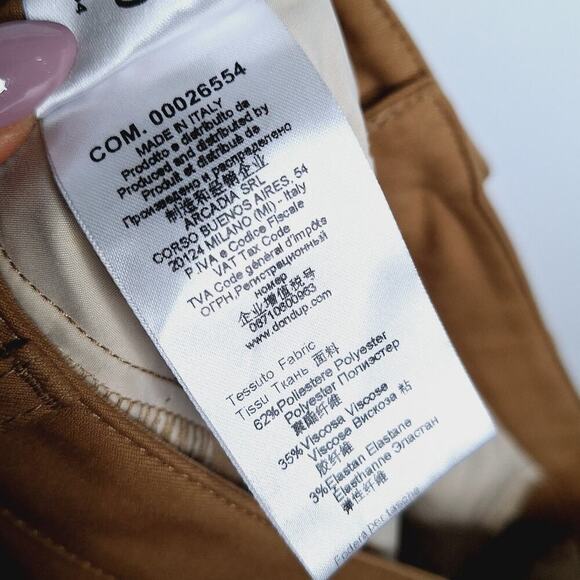 Dondup Italy Women's Cropped Trouser Pant Pleated IT 40 Small Academia Jodhpurs - Picture 5 of 12